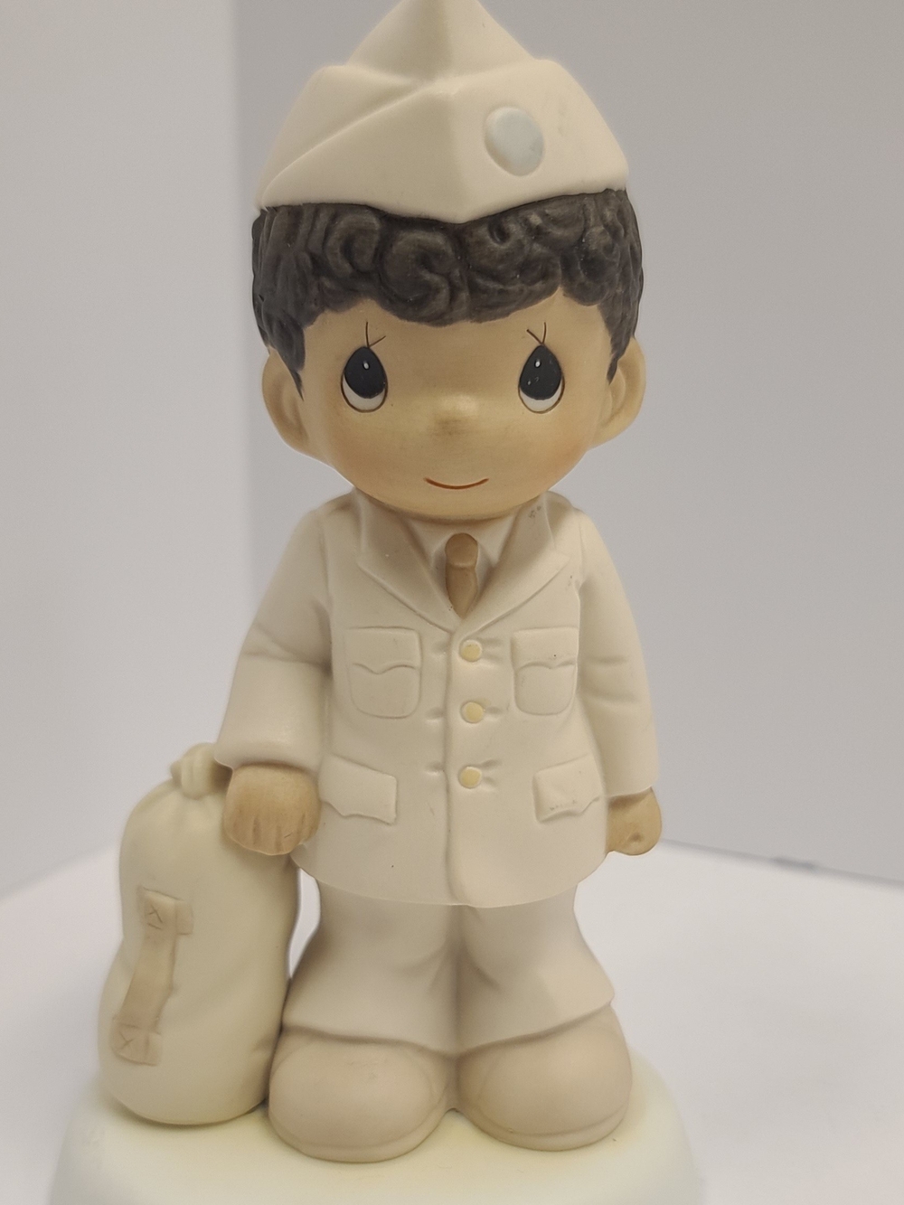 Enesco Precious Moment Cream and Brown Little Soldier Figurine